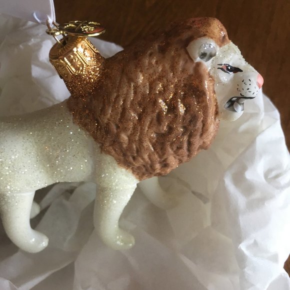 The Met blown glass lion ornament NWT - Picture 1 of 7